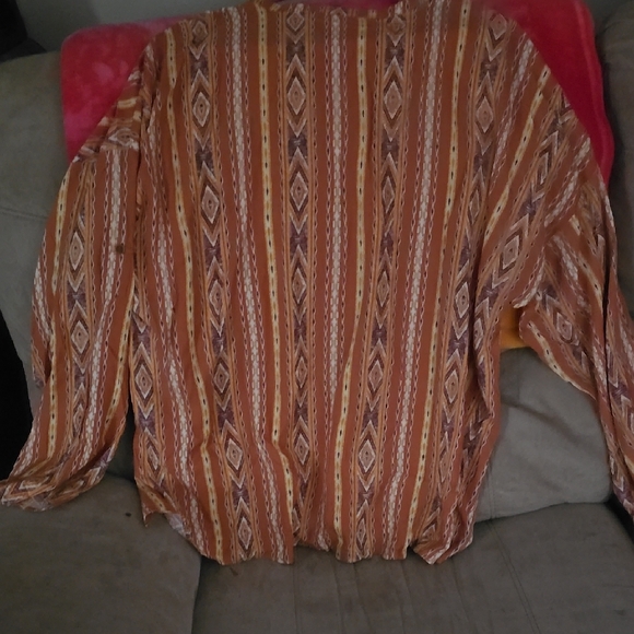 Sunny Leigh Orange Patterned Blouse - Picture 3 of 4